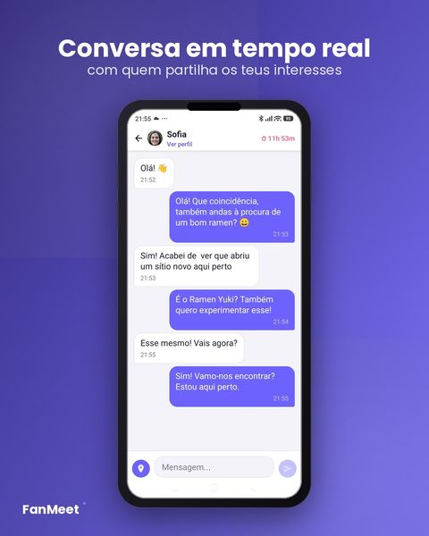 Conversa inicial entre dois utilizadores